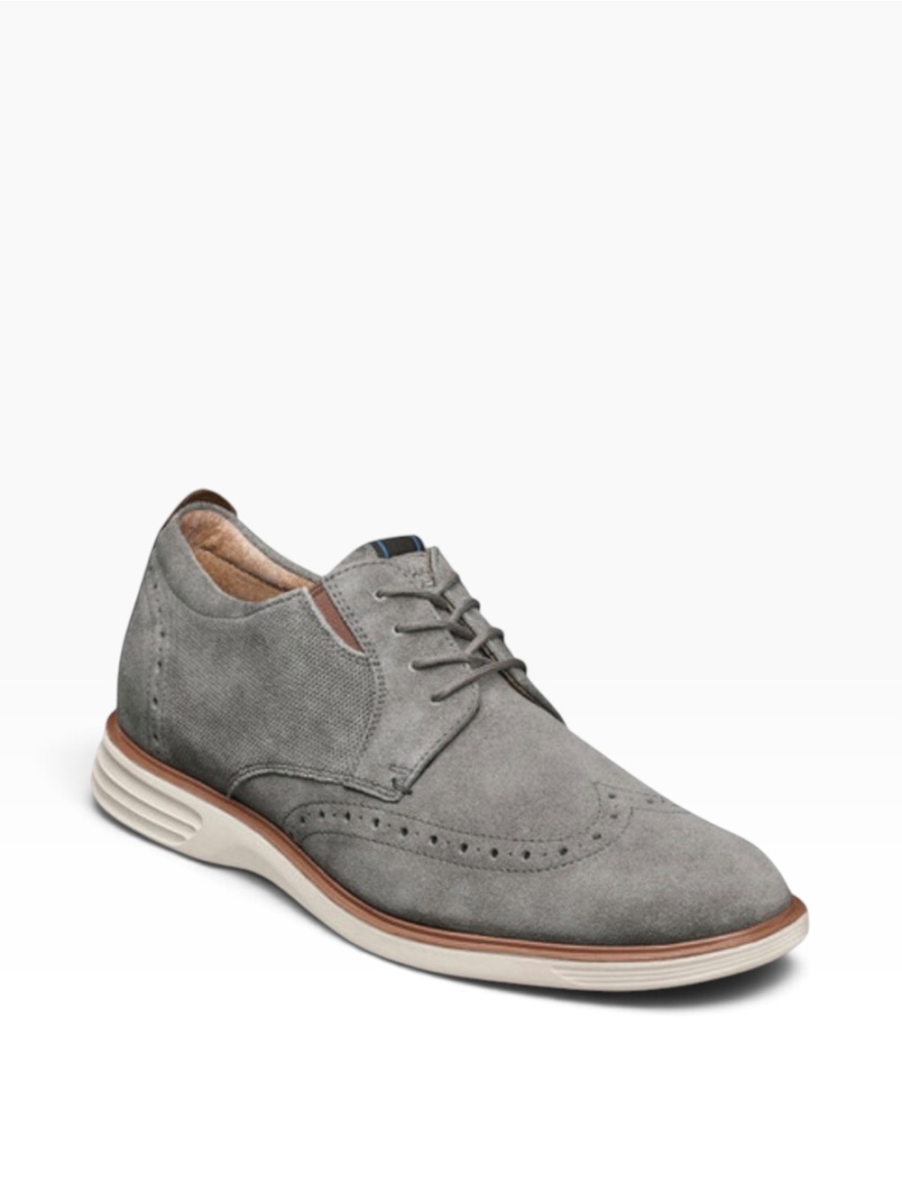 Nunn Bush Men's New Haven Medium/Wide Oxford Shoes 8.5 Grey Suede